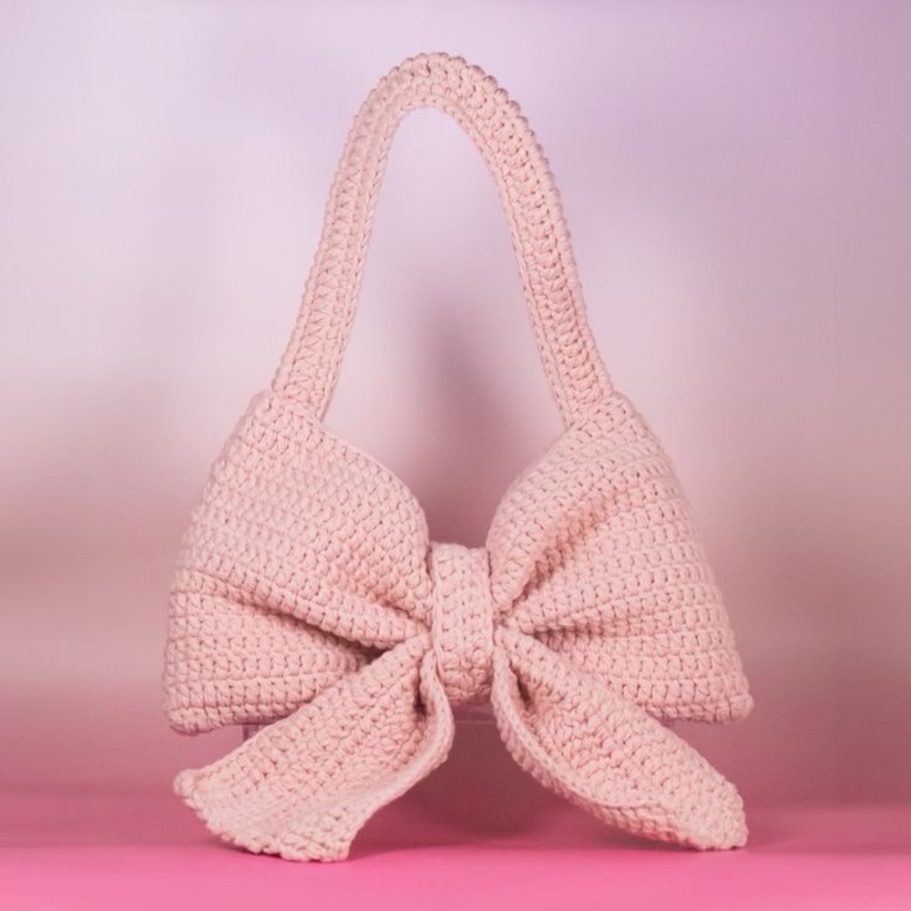 Elegant Pink Bow Handbag